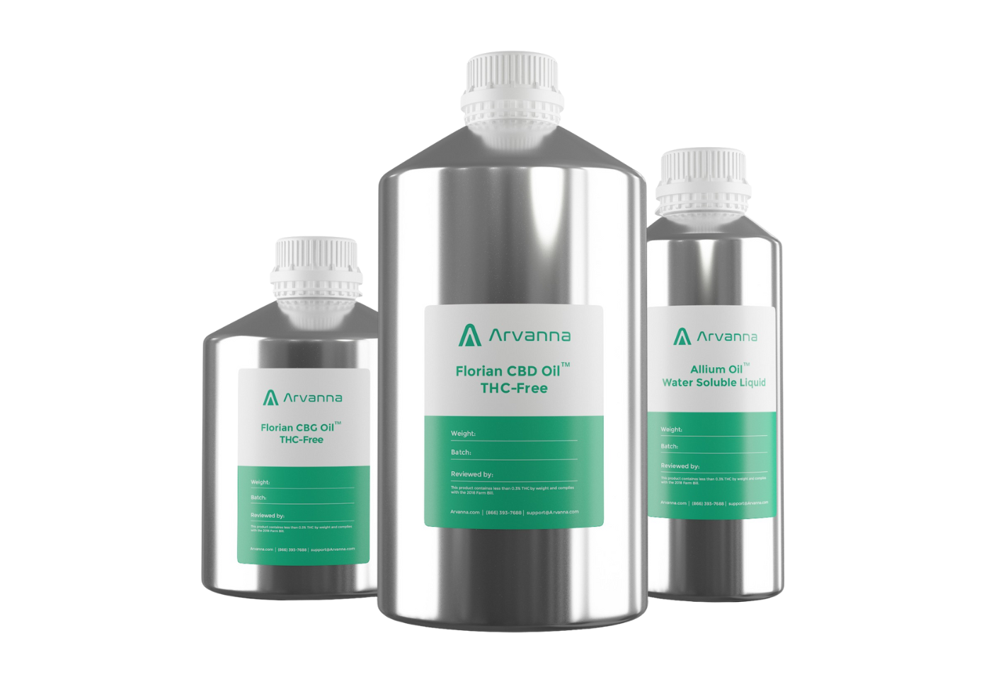 Arvanna bulk CBD ingredients CBD distillate CBD Isolate CBN CBG Water Solubles and more