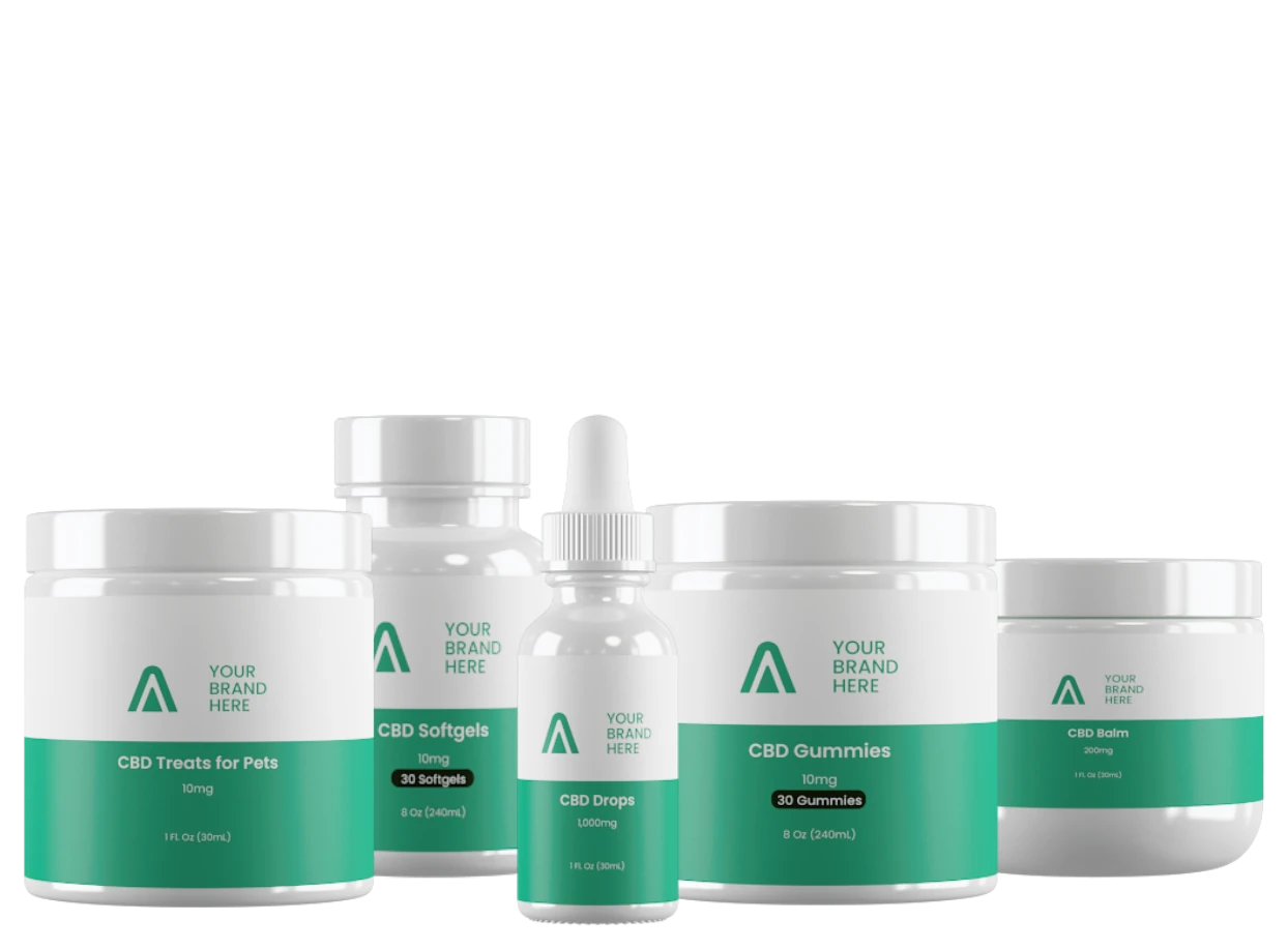 Arvanna white label CBD products includes CBD oils CBD gummies CBD topical creams CBD softgels and more